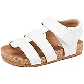 BMCiTYBM Toddler Boys Girls Sandals Open Toe Arch Support Slides Adjustable Straps Cork Footbed Slippers for Indoor Outdoor