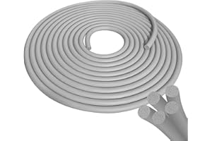 SUCOHANS Backer Rod 1/4 Inch, 100Ft Grey Backer Rod EPDM Rubber Caulk Saver Weather Seal Strip for Concrete Joints, Cement Filling, Wall Cracks, Driveway Gaps