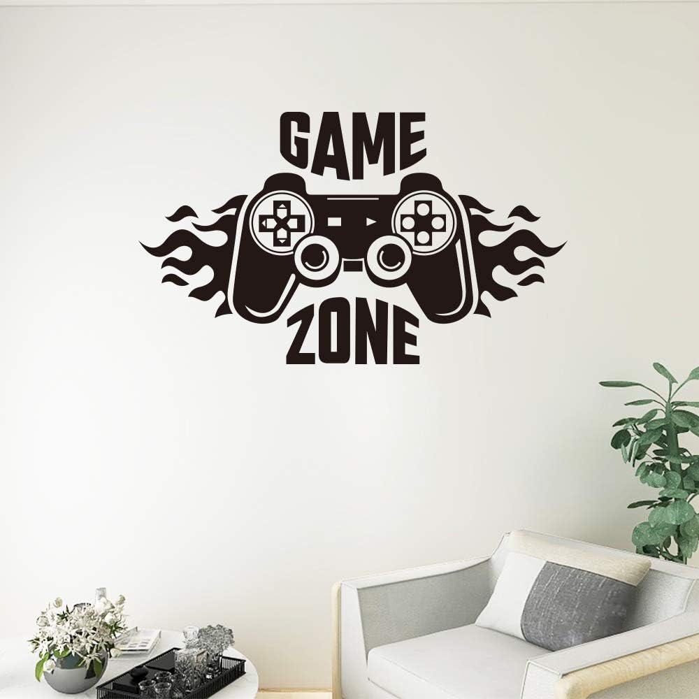 Game Zone Wall Decals, Gamer Controller Wall Stickers, Removable Art Vinyl Decor for for Boys Room Home Playroom Bedroom Walls Background Decoration (16.8 X 9.8In) - Image 5
