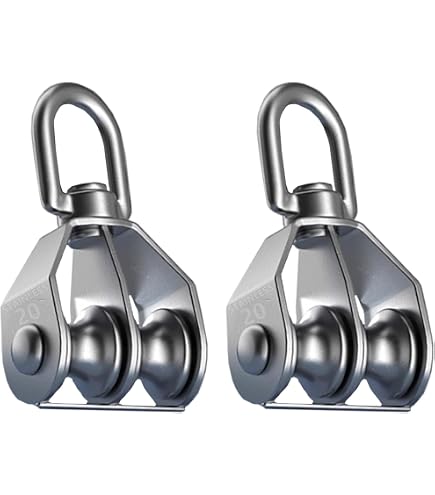 Carrucola Doppia In Acciaio Inox 32MM Con Occhiello Girevole Per Sartiame – Resistente E Affidabile - Foto 3