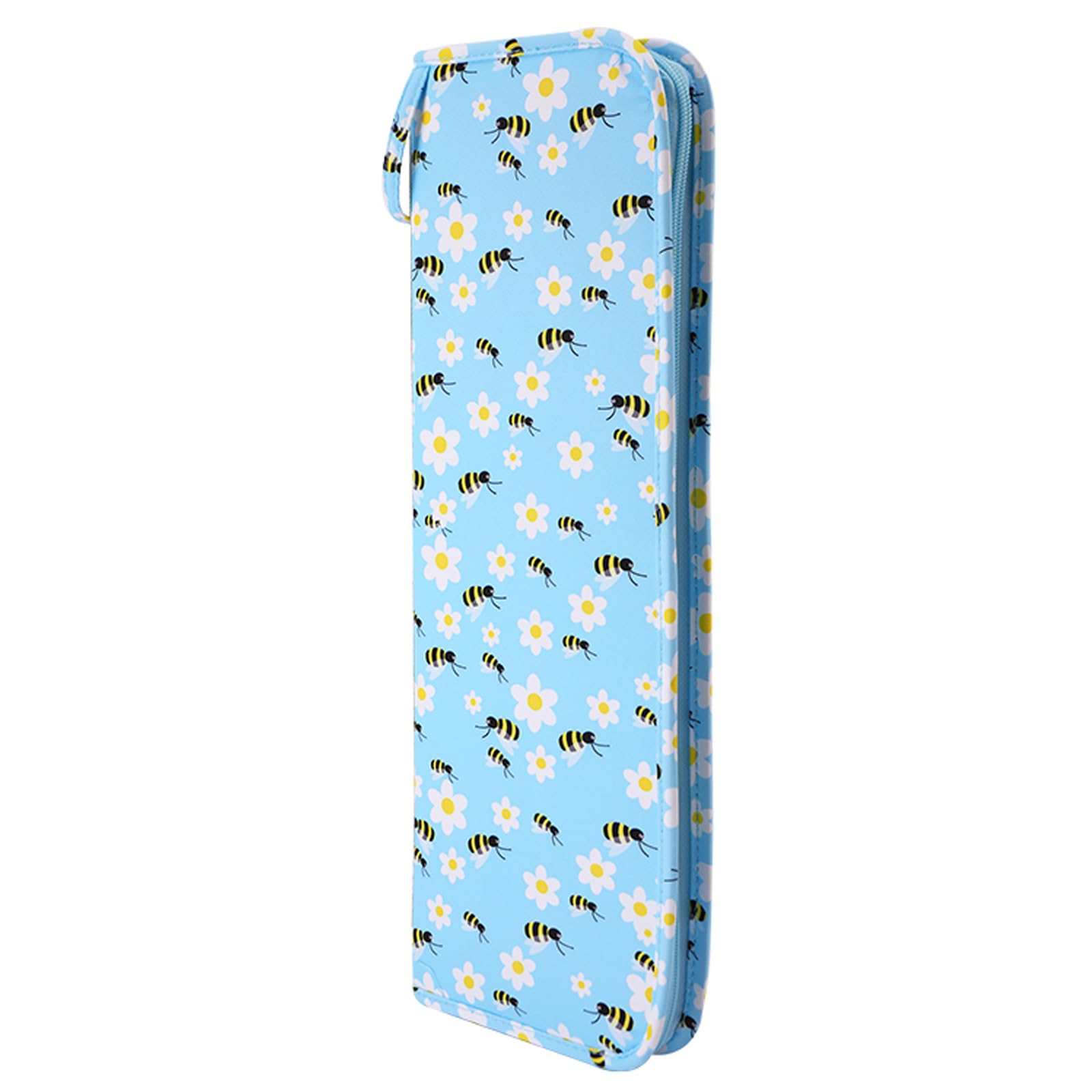 Coopay Knitting Needle Holder - Soft Case for Long Pins Storage, 40 cm, 14 x 43 x 2cm, Bee Design