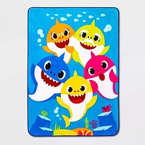 Baby Shark 46"x60" Shark Bait Throw Blanket