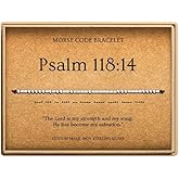 Morse Code Bracelets for Women, Christian Bible Verse Bracelets, Scripture S925 Sterling Silver Inspirational Faith Jewelry, Religious Gifts for Women