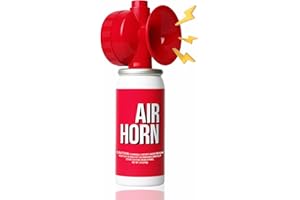 Fingig 1.4oz boat Air horn, Loud Mini Safety Air Horn Can, Sports Event Starting Horn, Mini Small Compressed Blow Fog Bear Air Horn, Celebrate Victory（Red）…