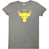 Under Armour Women's Project Rock Graphic Short Sleeve Tee Shirt (X-Small, Heather Gray - 1311013-090)