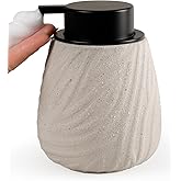 Avidanza Foaming Soap Dispenser, 14 oz Ceramic Foam Soap Pump with Easy-Press Plastic Pump, Refillable Hand Soap Dispenser for Bathroom & Kitchen Sink