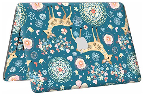 UESWILL Full Body Sticker for 13" MacBook Pro with Retina Display, [Anti-scratch] Vinyl Art Skin Decal Sticker- Set w/ Keyboard,Palmrest,Touchpad,Upper & Bottom Skin+Microfibre Cleaning Cloth,(Deer) - Thumbnail 6