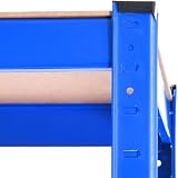 Panana 3x Heavy Duty 5 Tier Steel Garage Shelving Unit 1.8m Blue 280kg Shelf view 6