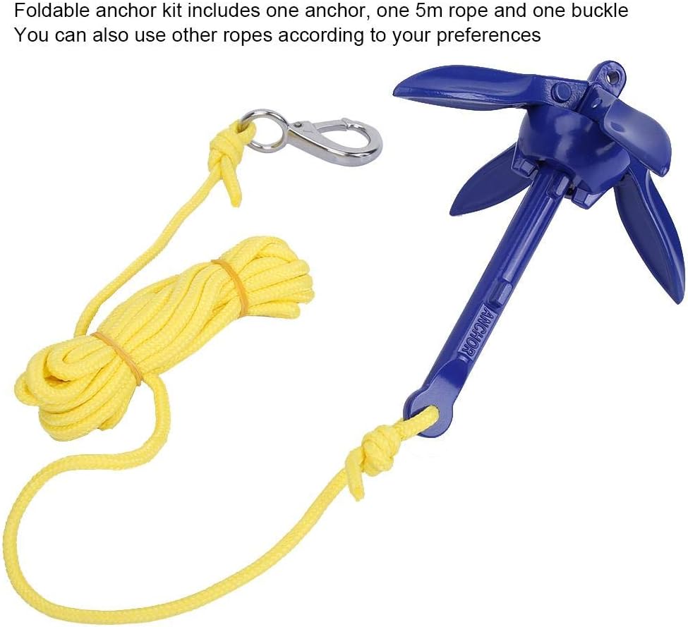 Aluminum Anchor Kit Accessory for Inflatable Boat Canoe Kayak Folding