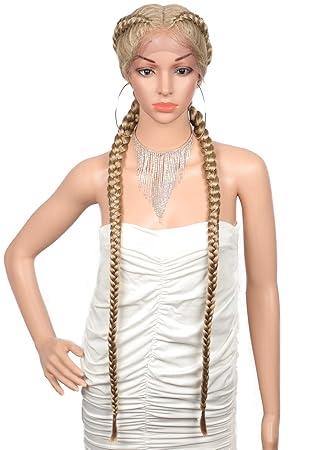 Long blonde braided wig Clearance