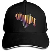 swqfzki Colored Venezuela Map Mens Baseball Caps Adjustable Peaked Sandwich Dad Hat Black