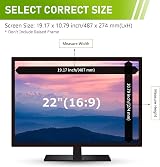 LAMA 22 Inch Privacy Screen Filter for Widescreen Monitors 16:9 Anti-Spy view 6
