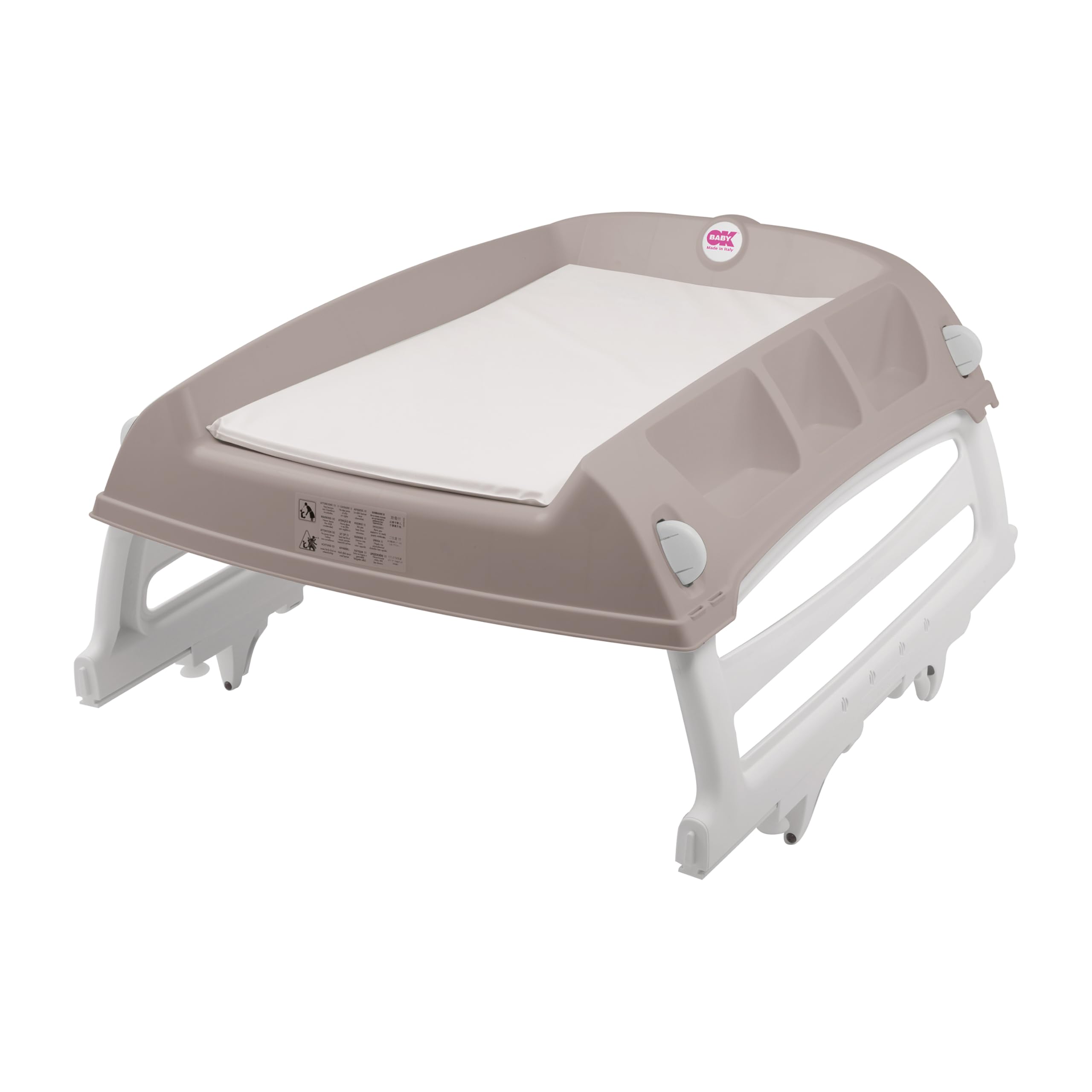 OKBaby Flat Over-bath and Cot-top Changing Unit, Grey