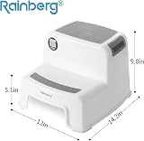 Rainberg Toddler Toilet Training Seat with 2 Step Stool Handles Anti-Slip view 8