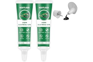 Hzutloer 4 OZ (120Ml) Liquid Electrical Tape, 2PCS 60 ML Insulating Electrical Tape Adhesive, Self-Tip, Waterproof, Fast Drying, High Temperature Resistant (Black)