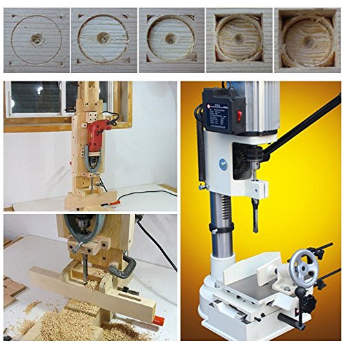 image for ZKer 4Pcs Woodworking Square Hole Drill Bit Sets Wood Mortise Chisel T