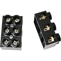 Reiページ RLECS 2pcs 500V 60A 3 Position Double Row Screw Terminal