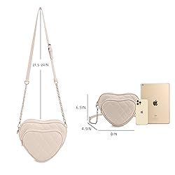 lola mae Heart Shape Satchel Crossbody Purse for