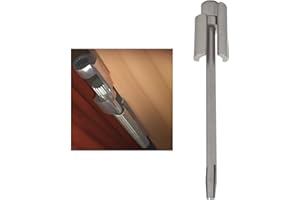 NUK3Y PRODUCTS K3 Nuk3y Door Saver 2 II Hinge Pin Stop Fits All 3"" to 4-1/2"" Residential Hinges (Satin Nickel)