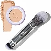 Subtl Beauty BB Powder + Dual-Ended Face Brush – Fair 3N, 6.3g – Talc-Free Powder Foundation with Buildable Coverage, Skin-Like Finish, Hydrating Formula, Travel-Friendly Brush