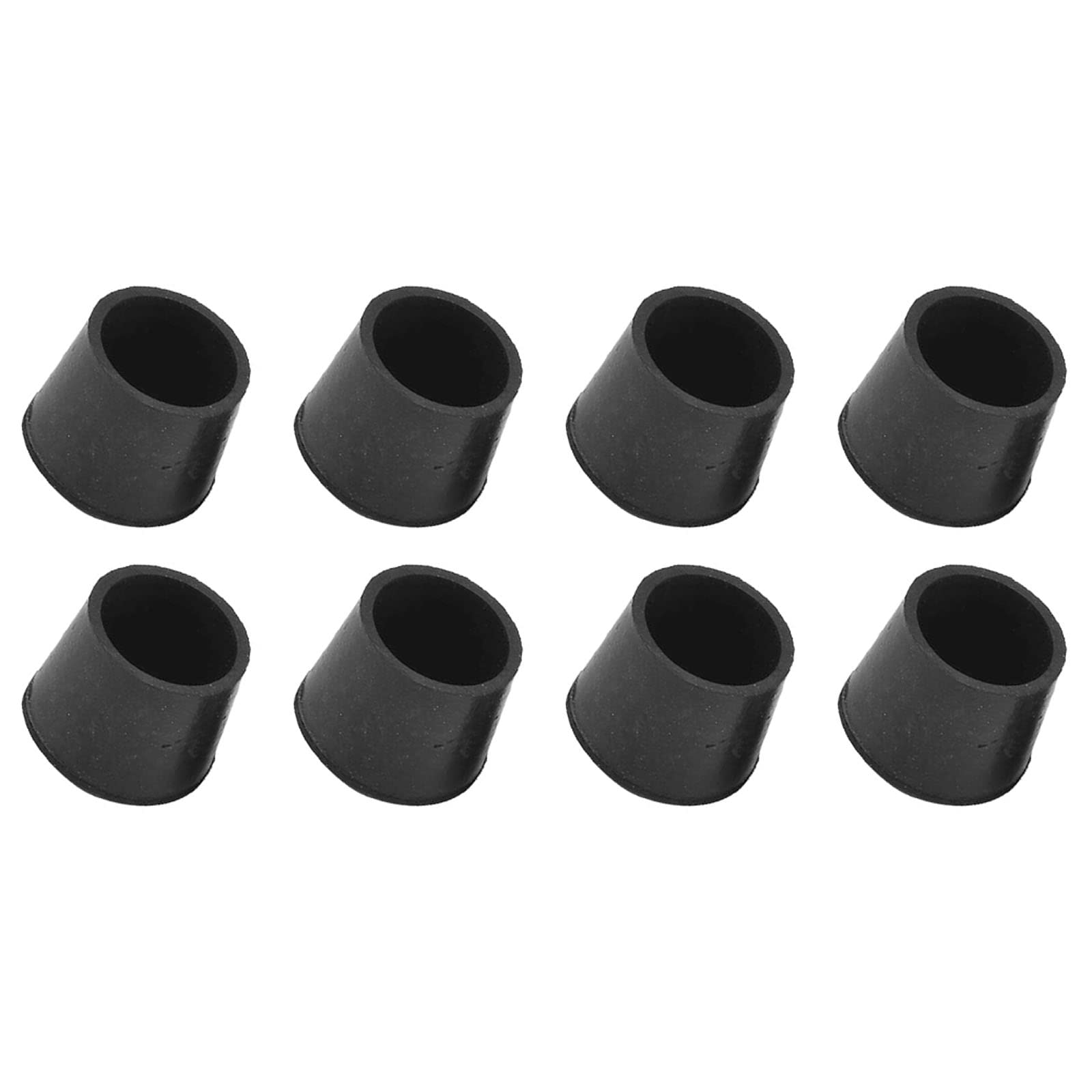 METALLIXITY Chair Leg End Cover (25mm Dia) 8Pcs, Rubber Furniture Feet Caps Floor Protector - for Sofa Table Patio Chairs, Black