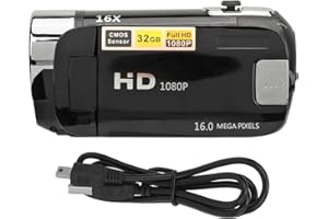 1080P 16MP Camcorder, 16X Digital Zoom Vlogging Cam Corder Recorder Video Camera Camcorder 2.4inch 360 Degrees Rotation Scree