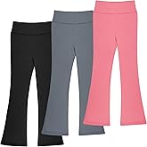 BIG ELEPHANT Girls Flare Leggings Kids Bell Bottoms High Waisted Bootcut Yoga Dance Flared Pants
