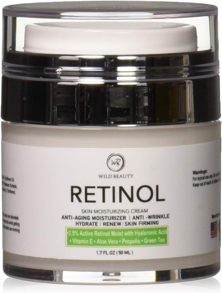 NEW 2018 Retinol Moisturizer Cream for Face and Eye Area with Hyaluronic Acid - Active Retinol 2.5% - Vitamin E - Anti Aging Face Cream to Reduce Wrinkles & Fine Lines - Best Day and Night Cream