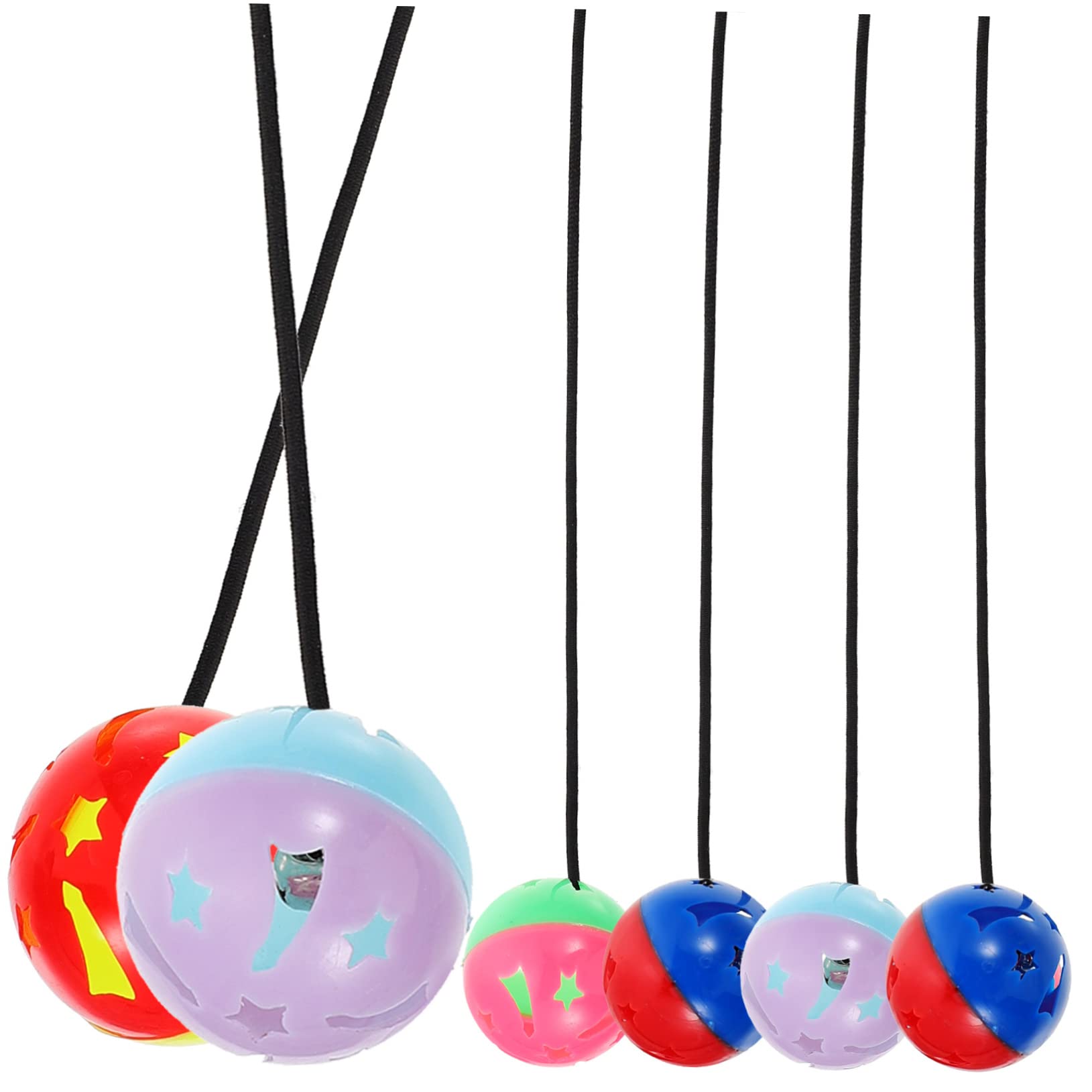 SUPVOX 7pcs Reptile Bell Ball Toys for Bearded Dragons Interactive Lizard Climbing and Biting Fun Compact Wear-resistant for Enrichment Decoration