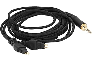 Headphone Upgrade Replacement Cable, Premium OFC Woven Wire Sound Cable with 3.5mm 6.35mm Jack Adapter, for HD580 HD600 HD650