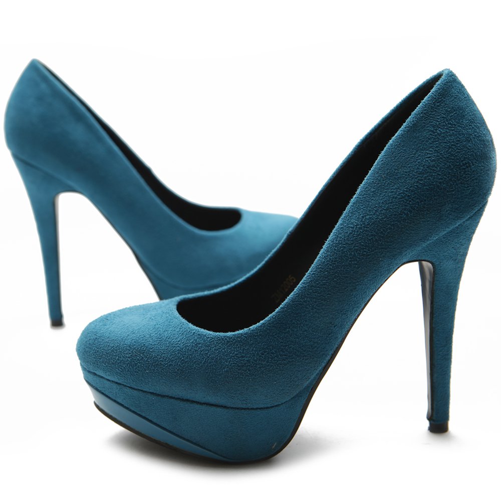 Ollio Women's Shoe Platform Faux Suede Classic High Heel Stiletto Multi Color Pump - Image 4