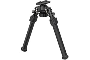 MidTen Bipod Compatible with M-Rail Bipod Swivel Tilt Sturdy Height Adjustment for Hunting and Shooting