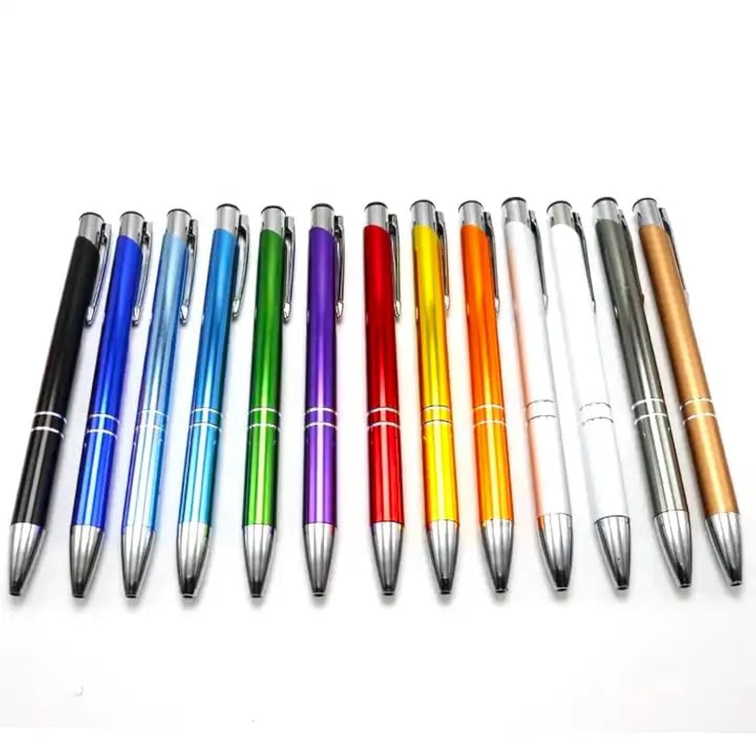 Lalade Stylish quality metal ballpoint Pens, black ink, soft writing experience (black ink, Multiple body colours (13 colours per pack))