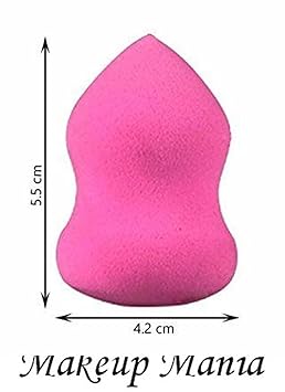 Makeup Mania Beauty Blender Sponge, (Foundation, Concealer, Contour Applicator) Cosmetic Powder Puff, Gourd Shape, 1 Pcs. - Random Color