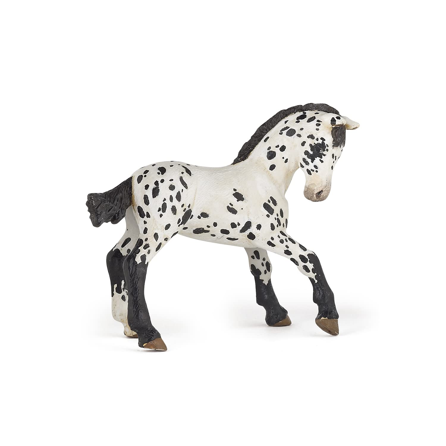 Papo - Black Appaloosa Foal - Realistic Figurine - for Ages 3+ - Horses Collection - Hand Painted - Highly Detailed - Durable and Educational - Gift Idea - Collectable - black appaloosa foal