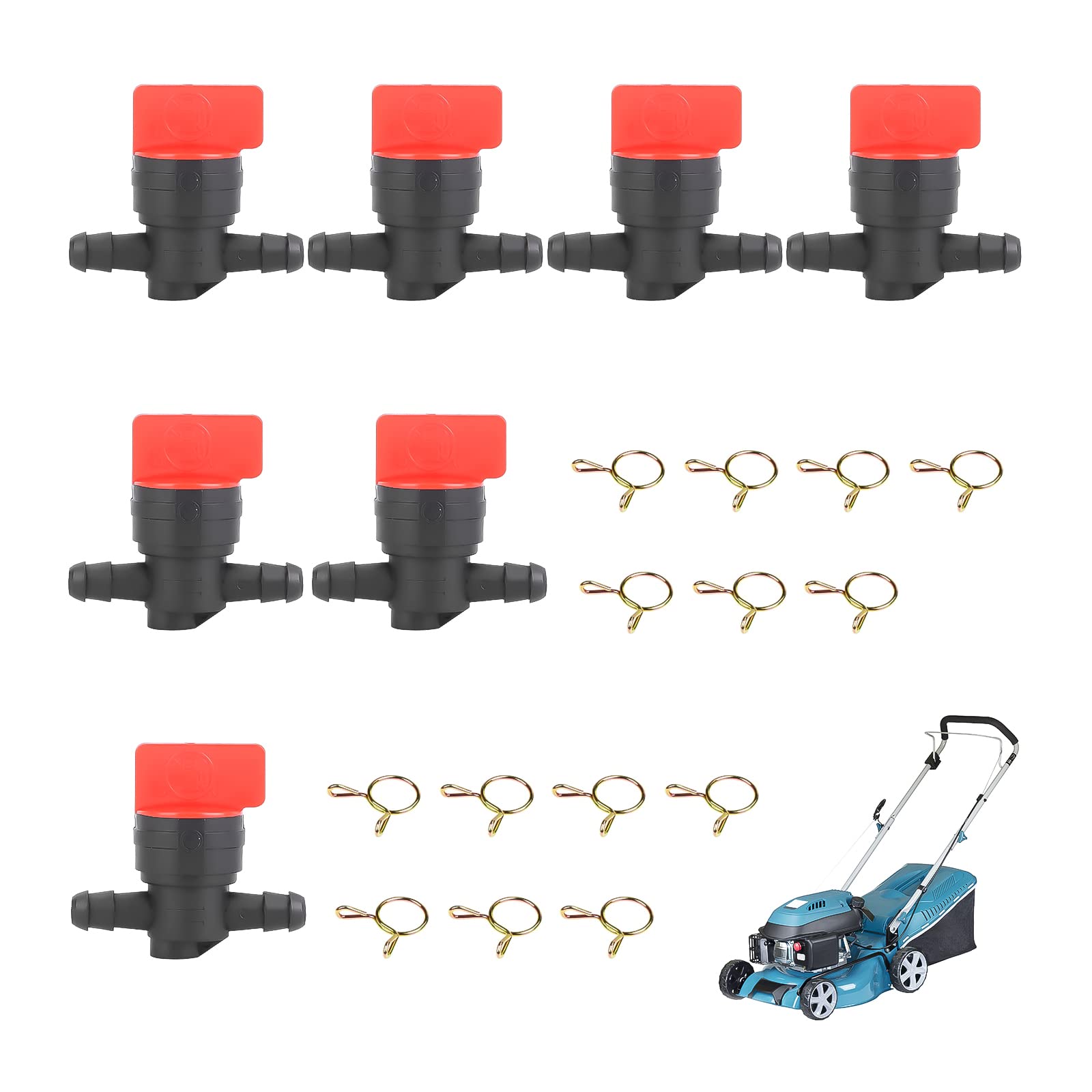 Mnixy Absperrventil Kunststoff Benzinhahn 7-Piece Stop Valve