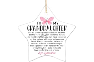 QVUXZ Granddaughter Gift Christmas Ornament, Your Existence Makes My World Brighter, Ornament Gift for Granddaughter Birthday Graduation