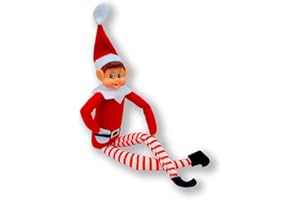 LitoMagic Poupée elfe de Noël 30 cm – Figurine de garçon pliable pour créer des traditions de vacances magiques, des farces d