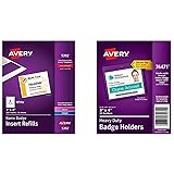 Amazon.com : Avery 5392 Insert Badge Refill, Fits 3-Inch x4 ...