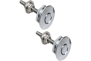 Nihfien 2Pcs 1.25in Universal Aluminum Vehicle Hood Pins,Quick Release Lock Latch Bumper for Car, Bumper Quick Release Latch License Plate Clip Hood Pins Lock for Bumper Hood or DIY - Silver