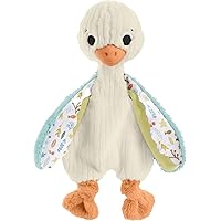 Fisher Price Baby Sensory Toy Snuggle Up Goose Plush with Jingle Sounds for Developmental Play Newborns Ages 3+ Months