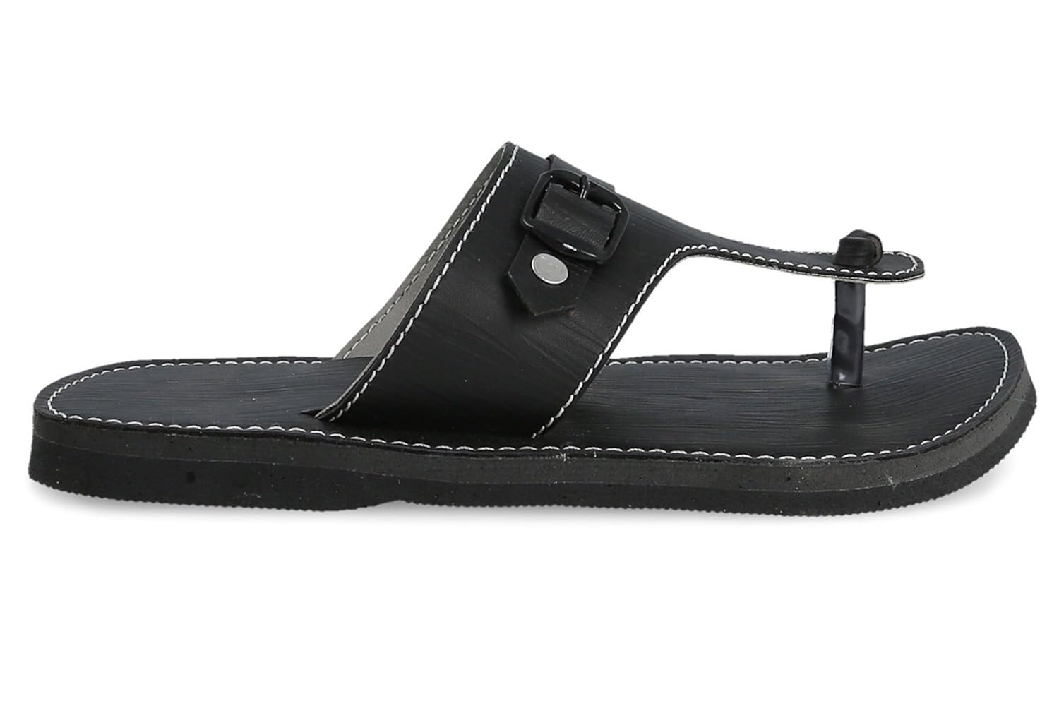 great art men buckle design lightweight ethnic mojri black chappal 206