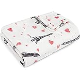 Betsey Johnson - Blanket, Buttery-Soft Throw Blanket for Couch or Bed, Boldly Plush & Oversized Bedding (Paris Love Pink, 50" x 70")