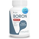 Vibrant Health Super Natural Boron with Calcium Fructoborate 60 Count | Broccoli powder formula in a dietary supplement, gluten free, vegetarian and non-GMO, for daily connective tissue support
