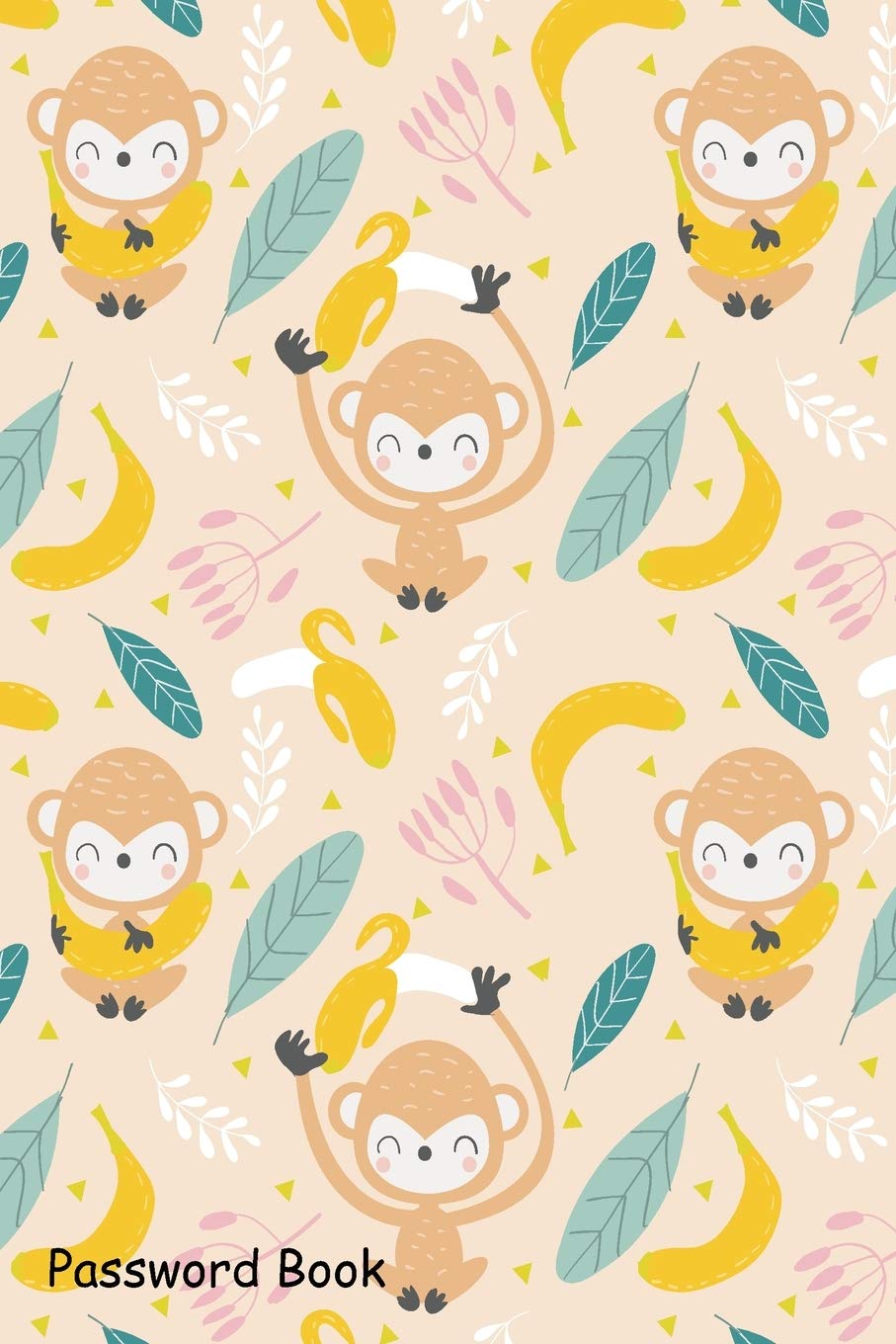 Password Book: Include Alphabetical Index With Cute Monkey and Banana