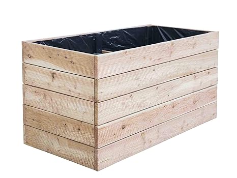 Zaundirekt Douglasie Hochbeet, L=150 cm, inkl. Pflanzfolie, Kräuterbeet, Blumenbeet, Beet