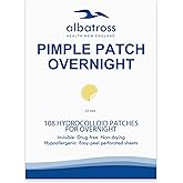 Albatross Health New England Overnight Acne Pimple Patches for Face (108 Counts), Spot Dots Cover, Hydrocolloid Treatment Sti