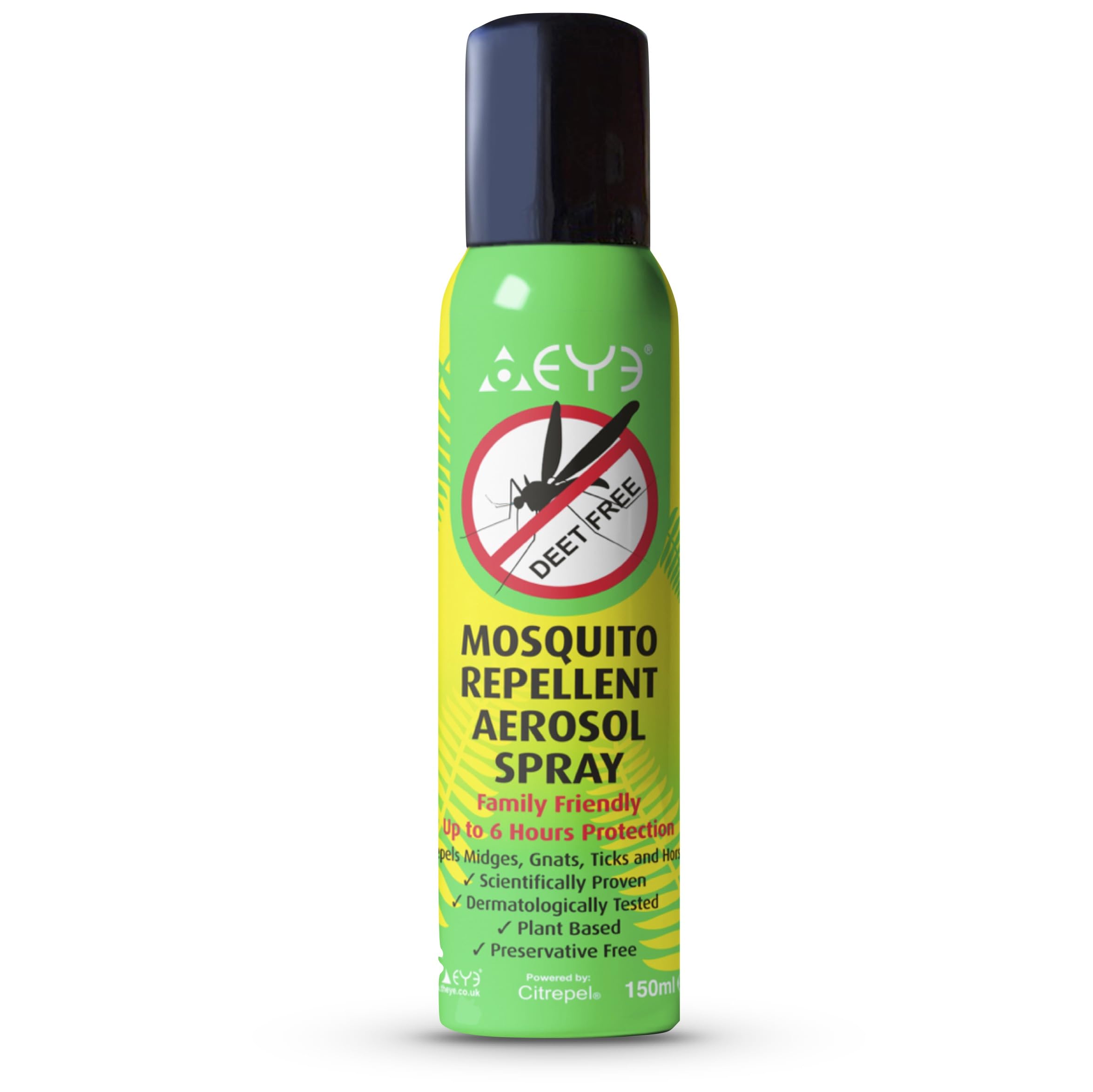 THEYE, Natural Mosquito Repellent Spray, DEET-Free Insect Repellent Continuous Aerosol with PMD Citrepel, 150ml