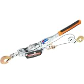 VEVOR Come Along Winch, 5 Ton (11,023 lbs) Pulling Capacity, 11.5 ft Steel Cable, 3 Hooks, Heavy Duty Ratchet Power Puller Tool with Dual Gears, Automotive Hoist Cable Puller Ideal for Vehicle Rescue