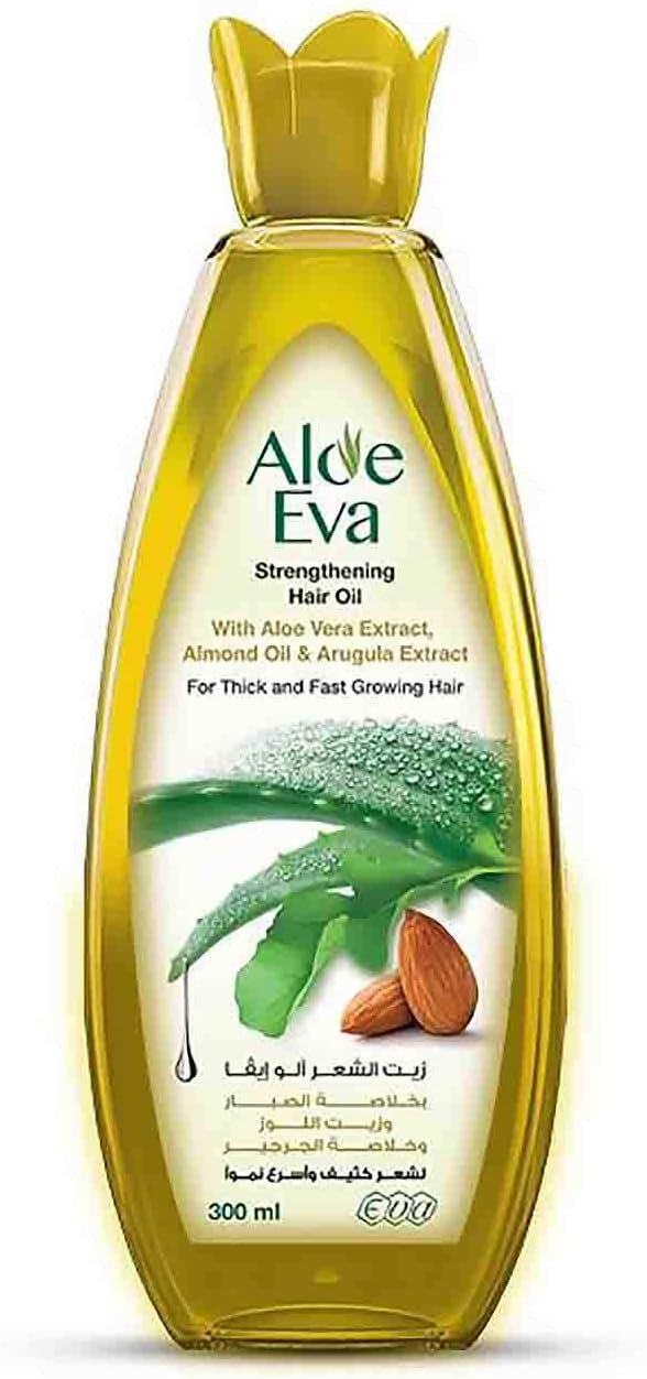 Aloe Eva Hair Oil With Aloe Vera Almond Oil & Arugula Extract Hair Strengthens (Almond Oil & Arugula 100gm (3.52OZ))